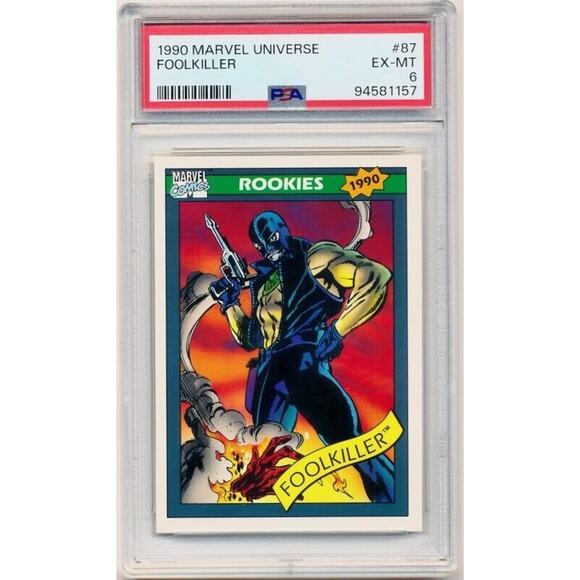 1990 Impel Marvel Universe Foolkiller #87 PSA 6 EX-MT Excellent-Mint H1F6 - Picture 1 of 2